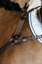 Leather breastplate with elastic