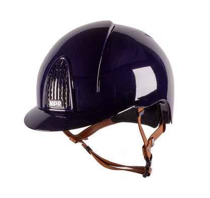 Cromo Smart Polish Helmet with Beige Chin Strap