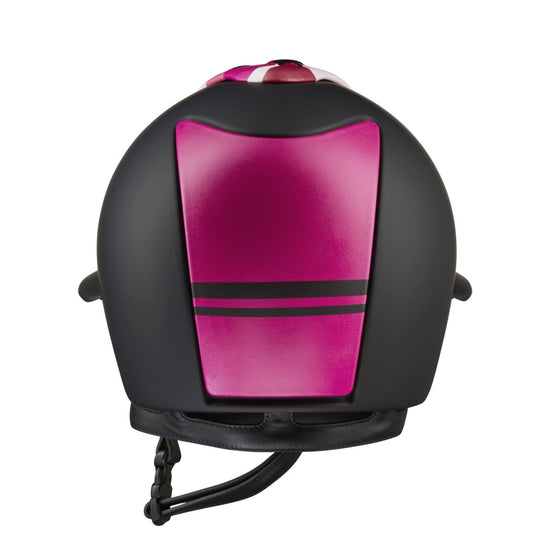 Horse riding helmet with pink details