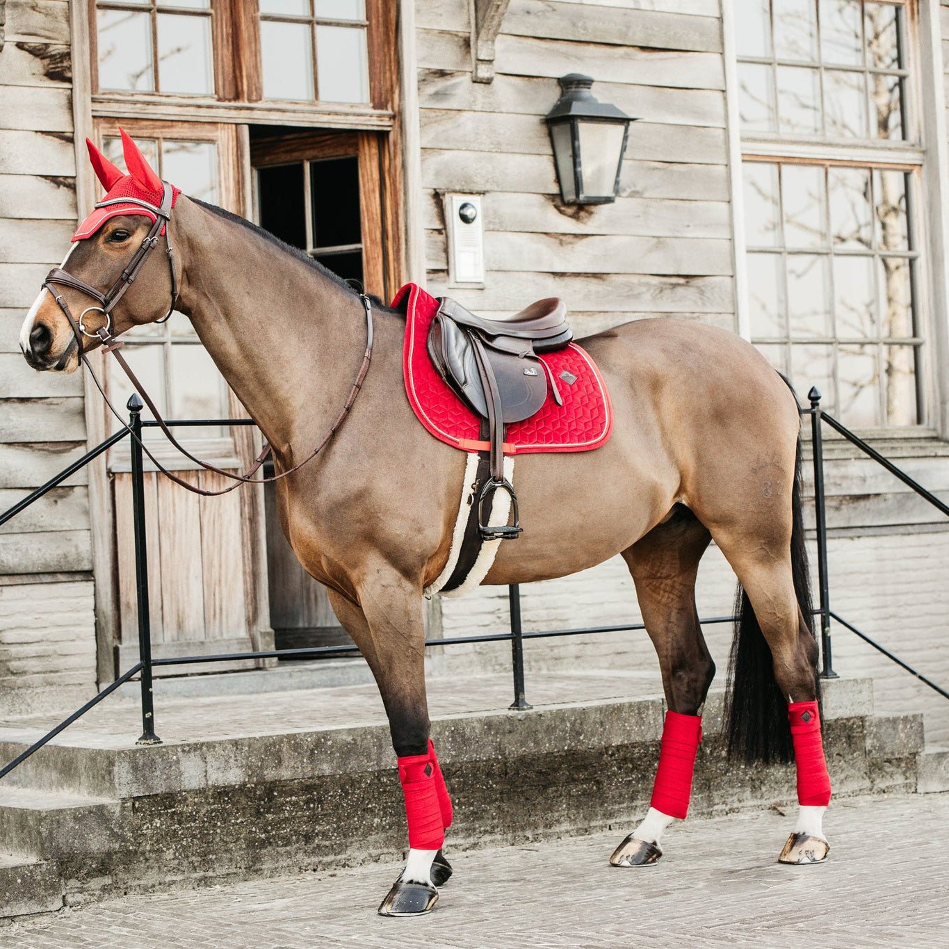 Kentucky horsewear velvet set red