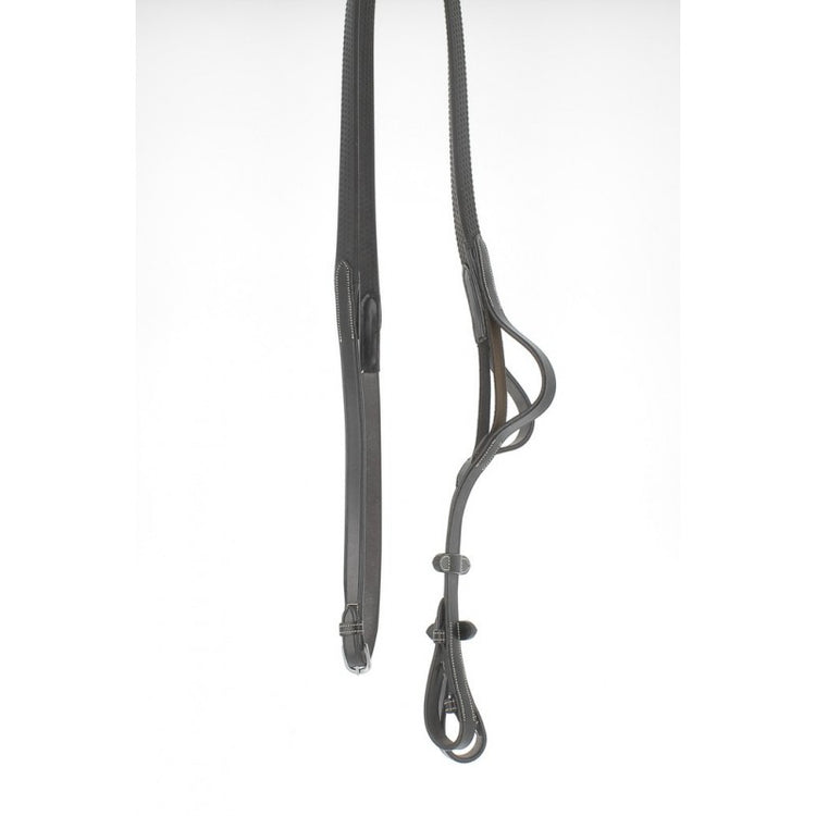 Elastic horse riding reins designed for responsive rein contact.
