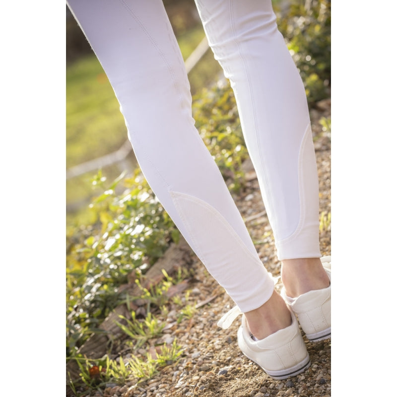 Elegant equestrian breeches for women with subtle rhinestone detailing.