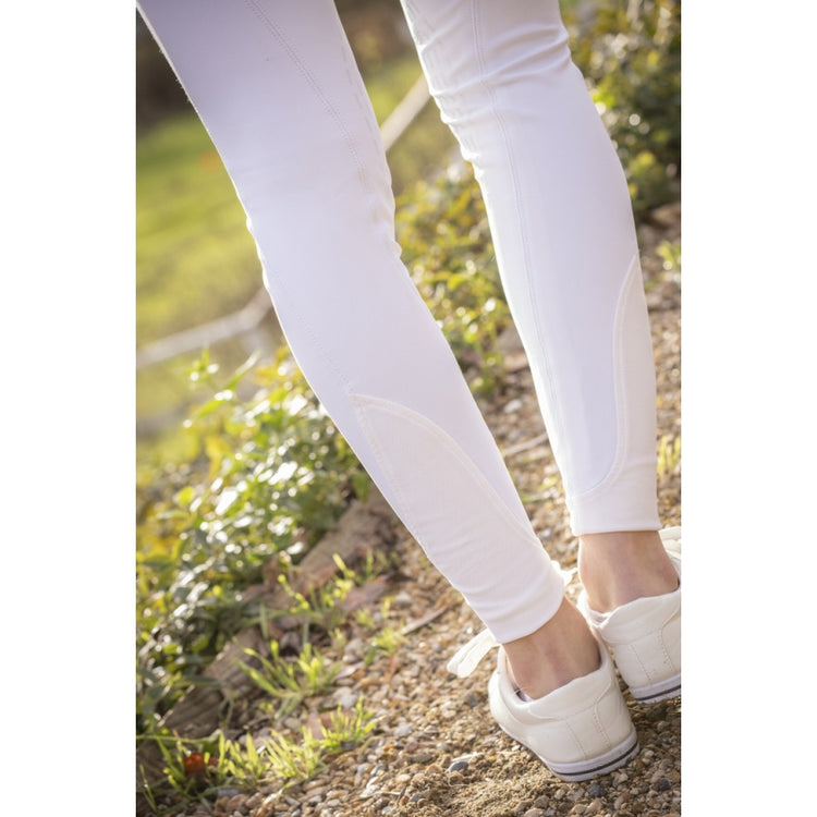 Elegant equestrian breeches for women with subtle rhinestone detailing.