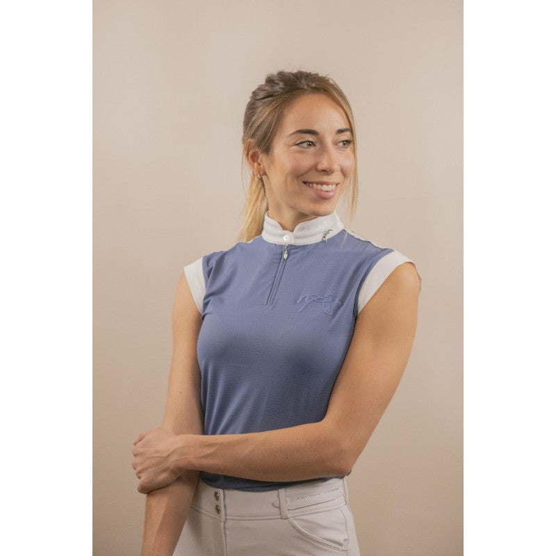 Elegant equestrian show shirt for women riders and competitors.