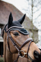 Stretch ear fly veil for horses with a slim and comfortable fit.