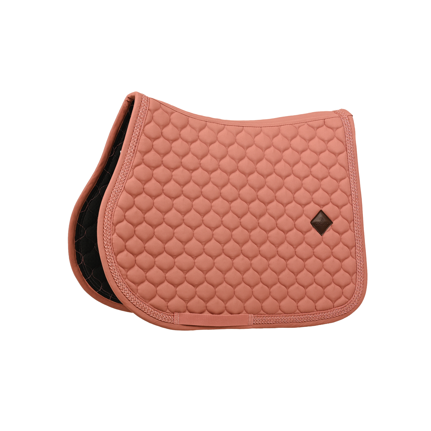 Elegant onion quilted saddle pad designed to help protect against friction