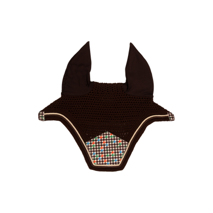Elegant patterned horse fly veil with a refined velvet finish