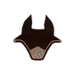 Elegant patterned horse fly veil with a refined velvet finish