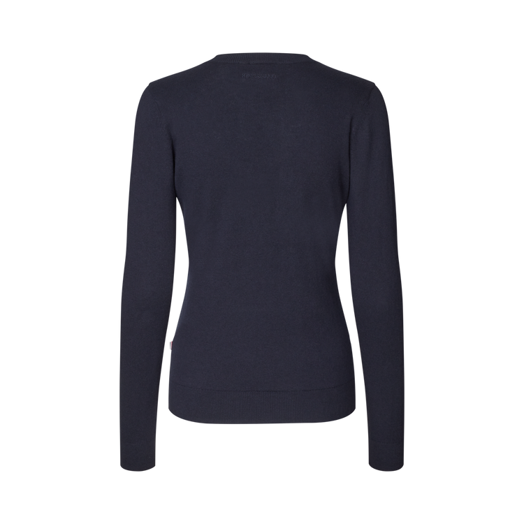 Elegant round-neck pullover for women with a refined minimalist design