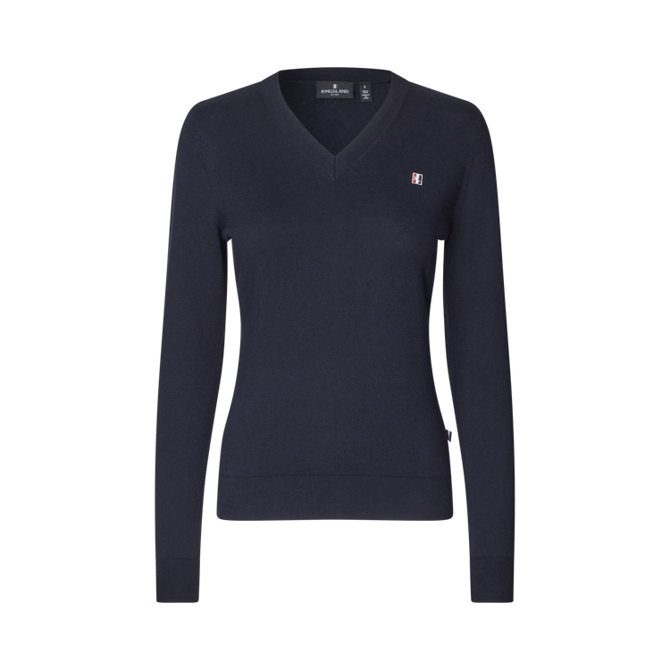 Elegant V-neck pullover for women with a refined minimalist design