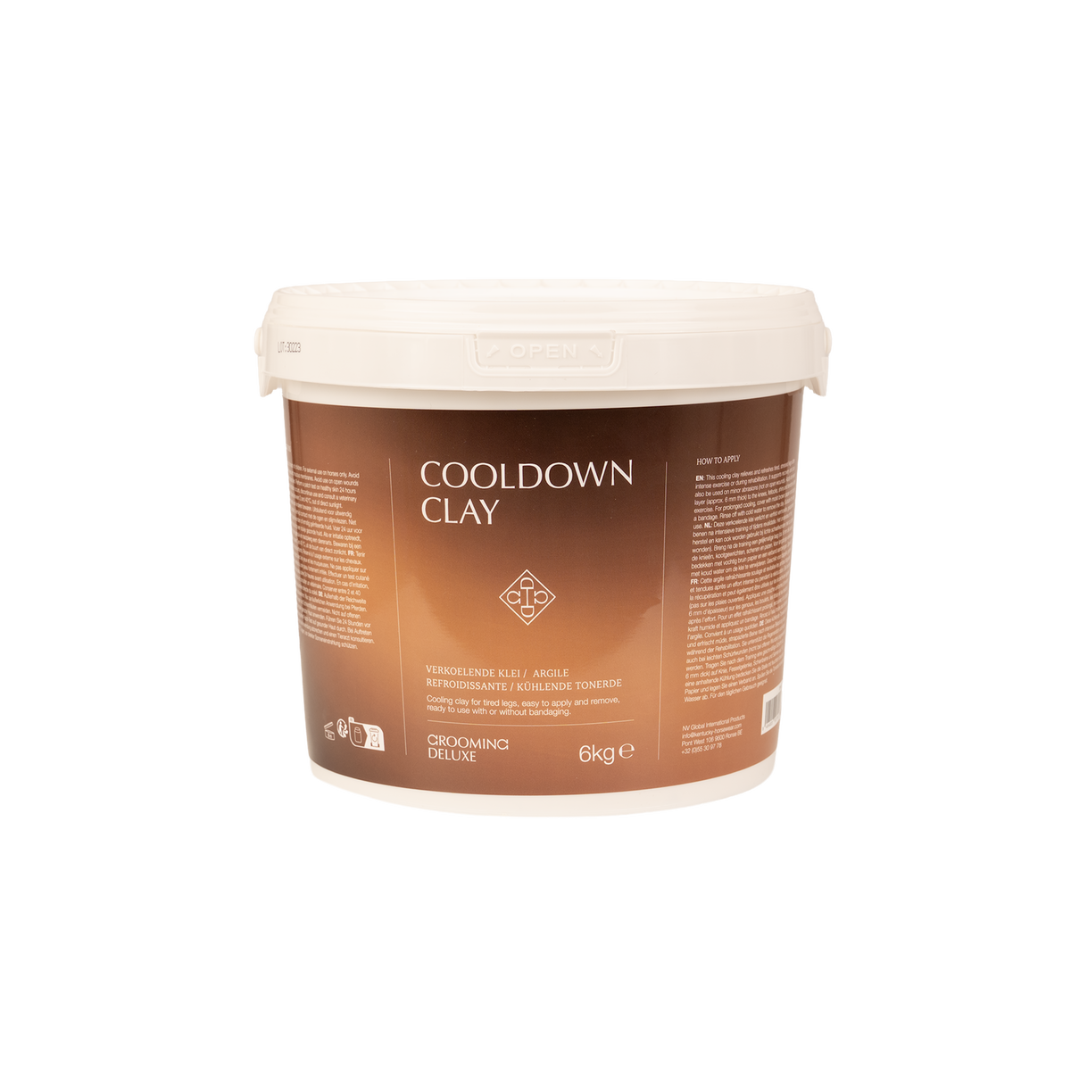 Equestrian cooling clay for supporting post-exercise leg care