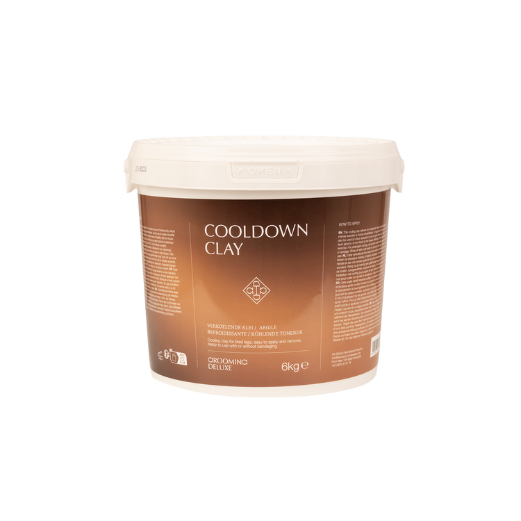 Equestrian cooling clay for supporting post-exercise leg care