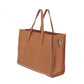 Equestrian handbag with decorative saddle stitching and silver logo detail.