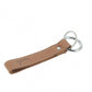 Equestrian leather keyring with practical carabiner attachment.