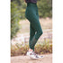 Equestrian leggings with a wide elastic waistband for a comfortable and flattering fit.
