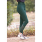 Equestrian leggings with a wide elastic waistband for a comfortable and flattering fit.