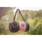 Equestrian overnight bag designed for convenient use at the stable, gym or while travelling.