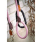 Equestrian style dog leash with a rustic rope design for a distinctive coordinated look.