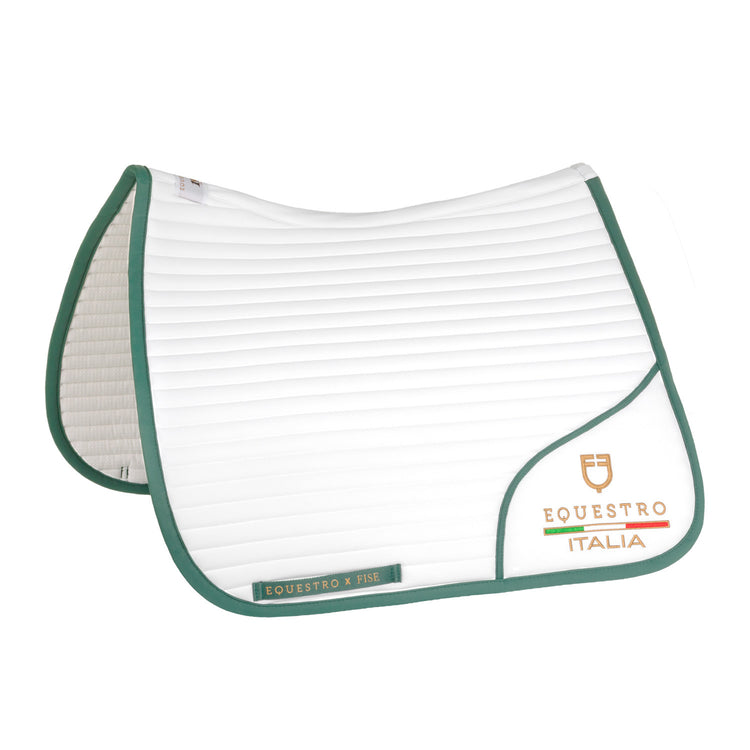 Equestro X FISE 100 Dressage Saddle Pad with Embroidered Logo