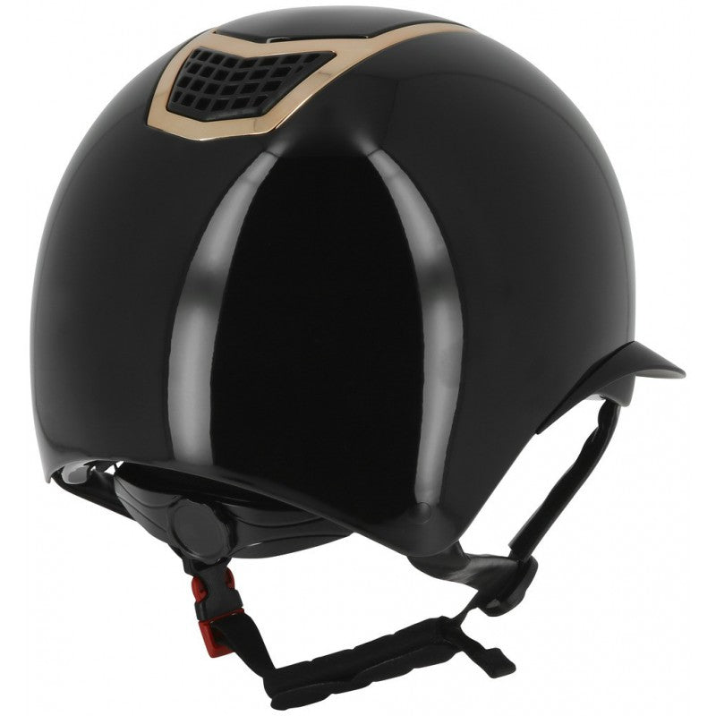 Shiny black helmet with Mips