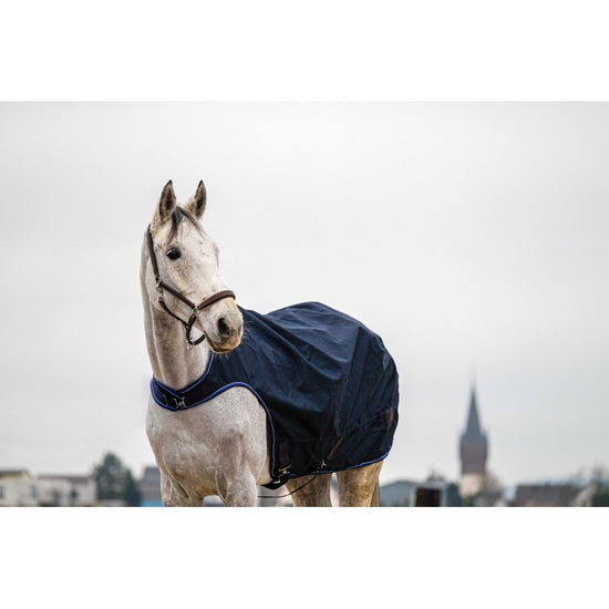 Waterproof 1200D walker horse sheet navy with fleece lining