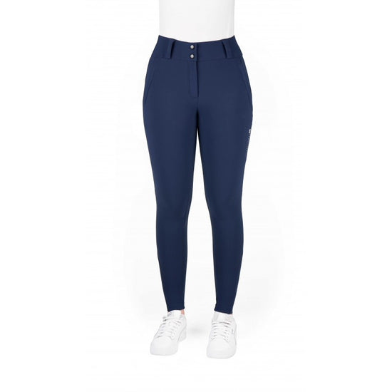 Heated softshell riding trousers for women navy