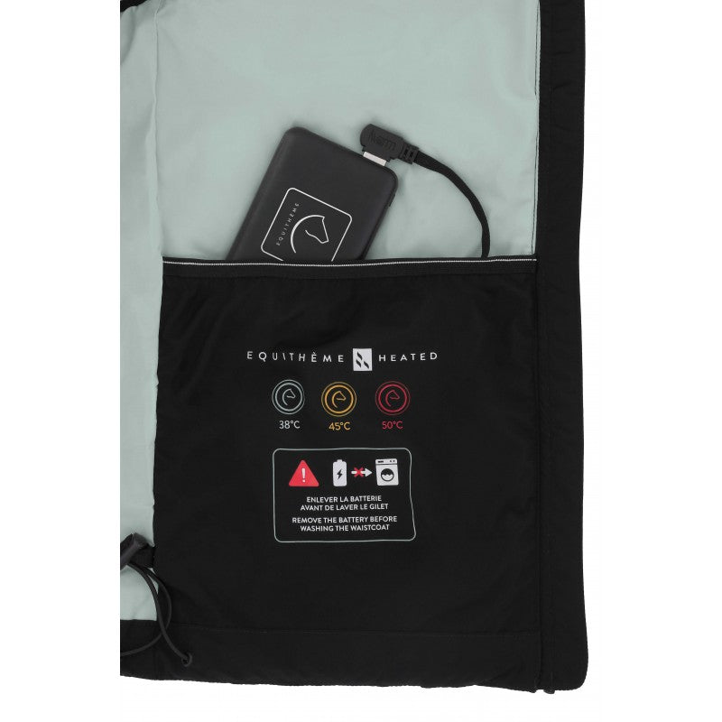 Equitheme heated equestrian vest with battery pocket