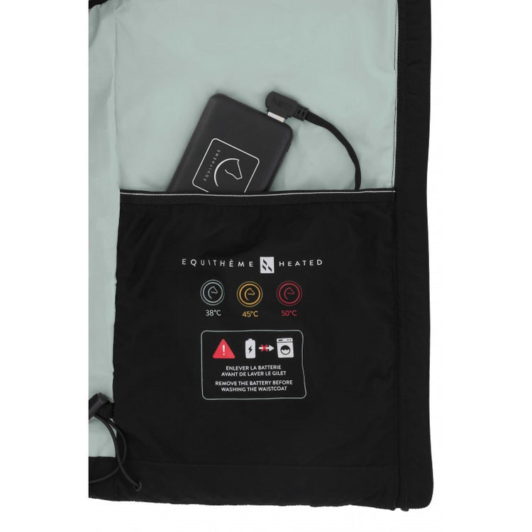 Equitheme heated equestrian vest with battery pocket