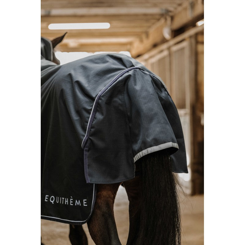 weatherproof combo turnout rug with shoulder gussets blue
