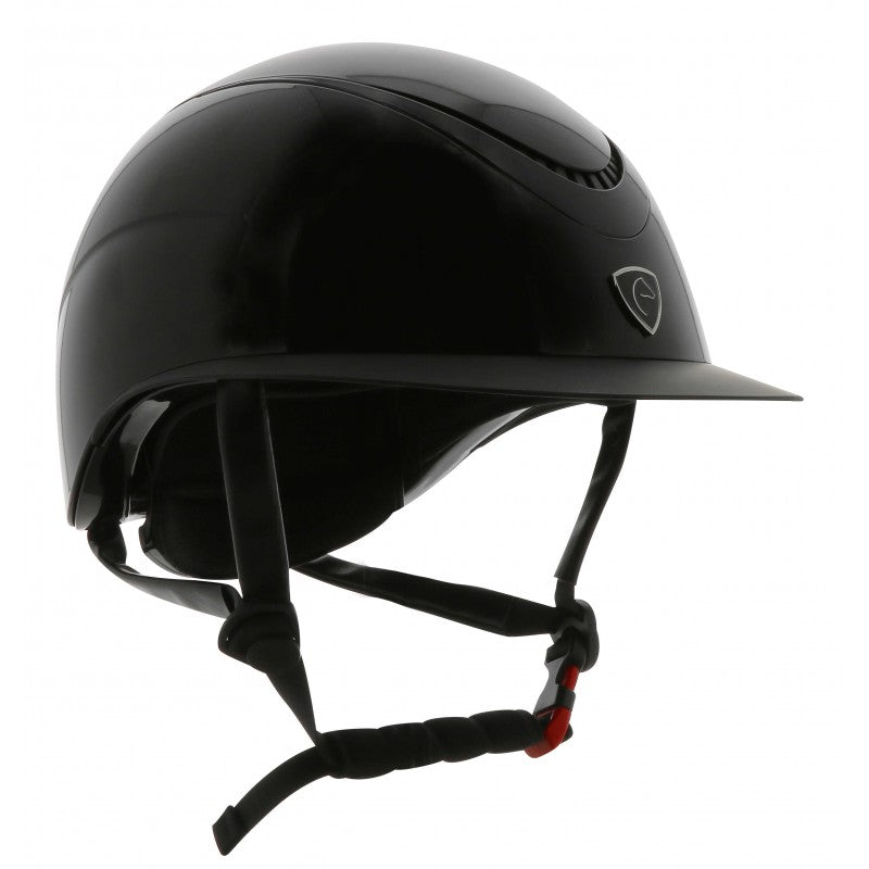Equestrian helmet with MIPS black shine