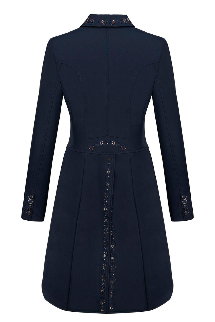 Fair Play Dorothee Chic performance tailcoat with breathable stretch fabric for freedom of movement.