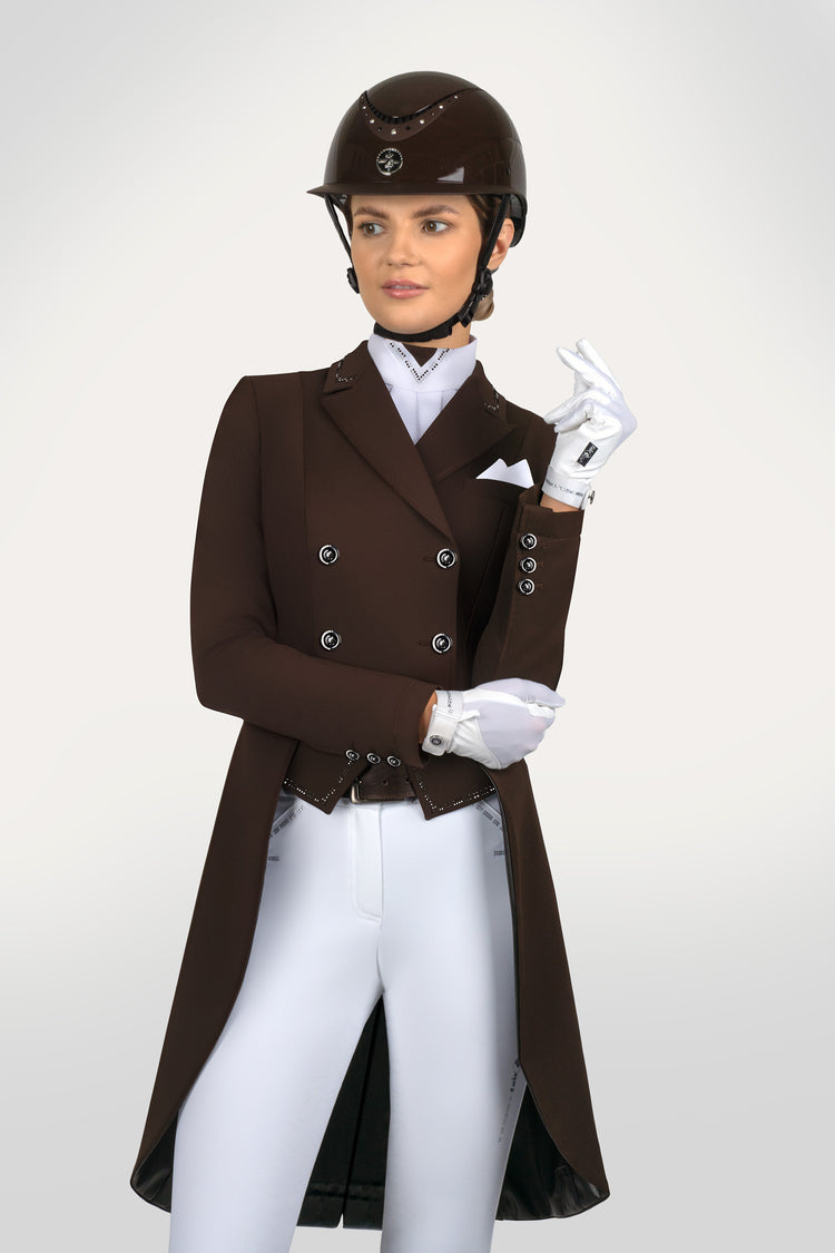Fair Play FP Nadine breathable tailcoat with underarm eyelets for increased ventilation while competing.