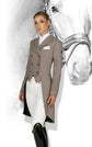 Fair Play FP Nadine dressage tailcoat with weighted tails and faux leather detailing underneath.