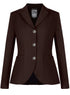 Fair Play Natalie show jacket in Brown with breathable COMFINAT-tech™ stretch fabric.