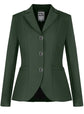 Fair Play Natalie show jacket in Dark Sage with elegant rhinestone collar detailing.