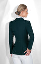 Fair Play Natalie elegant show jacket with rhinestone collar and decorative sleeve logo.