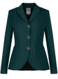 Fair Play Natalie ladies competition jacket with hidden zipper behind the button placket.