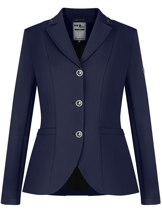Fair Play Natalie show jacket in Navy with an elegant tailored competition fit.