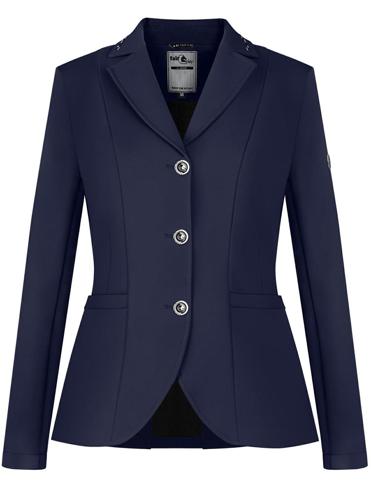 Fair Play Natalie show jacket in Navy with an elegant tailored competition fit.
