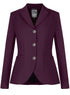 Fair Play Natalie competition jacket in Royal Berry with elegant crystal collar edging.