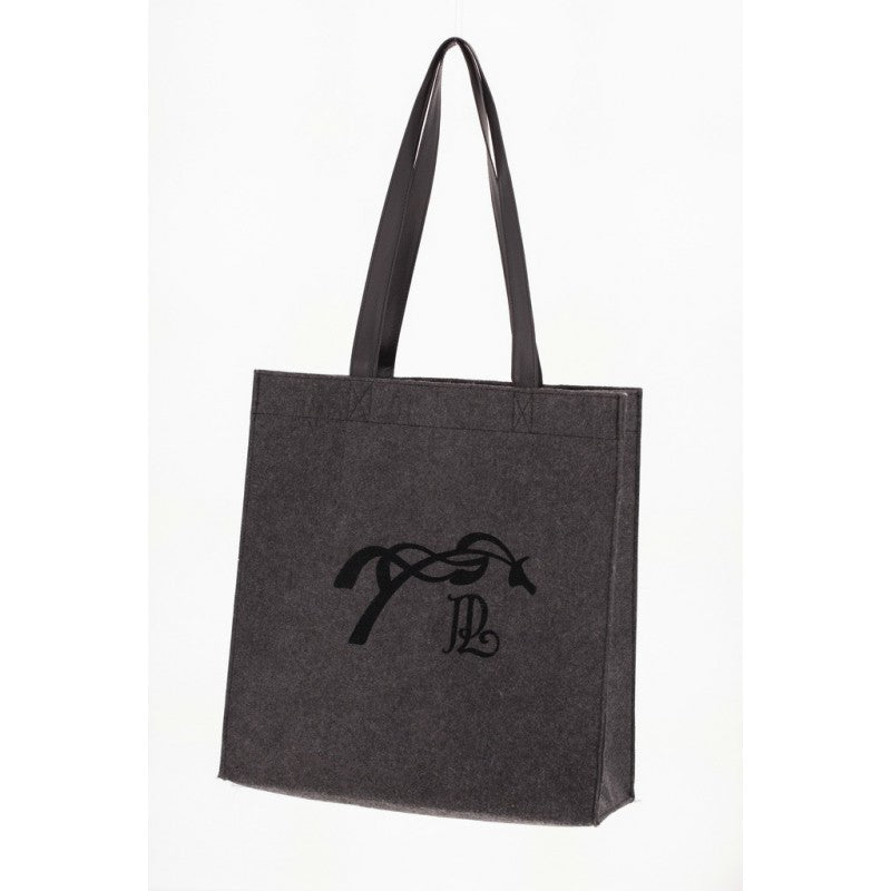 Penelope felt bag for carrying essentials at the stable.