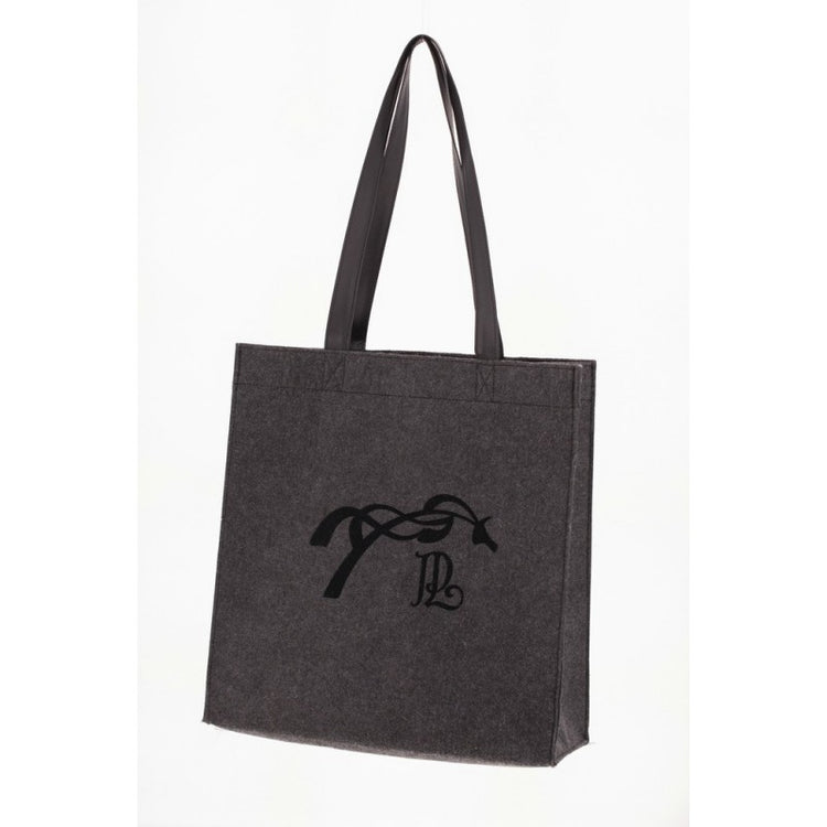 Penelope felt bag for carrying essentials at the stable.