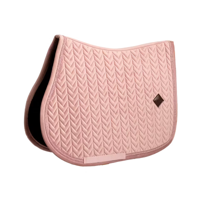Fishbone quilted horse saddle pad with premium velvet finish.