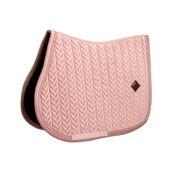 Fishbone quilted horse saddle pad with premium velvet finish.