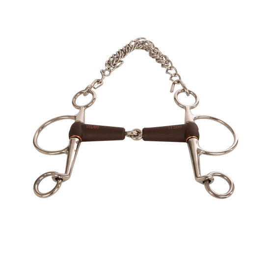 Synthetic mouthpiece Pelham horse bit with smooth surface