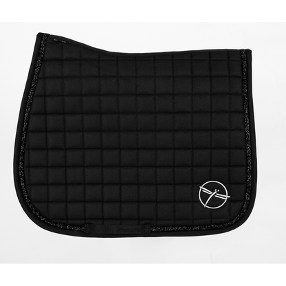 Elegant show jumping pad with moisture control black gitter