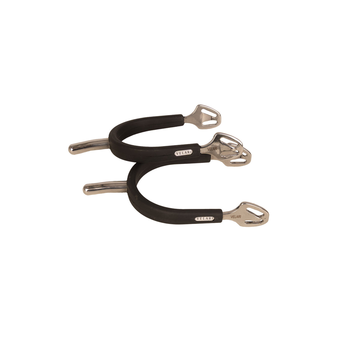 Gentle rounded riding spurs designed for soft and even pressure
