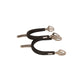 Gentle rounded riding spurs designed for soft and even pressure