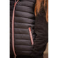 lightweight equestrian padded vest in black with zipped pockets 