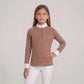Girls long-sleeve equestrian show shirt for competitions